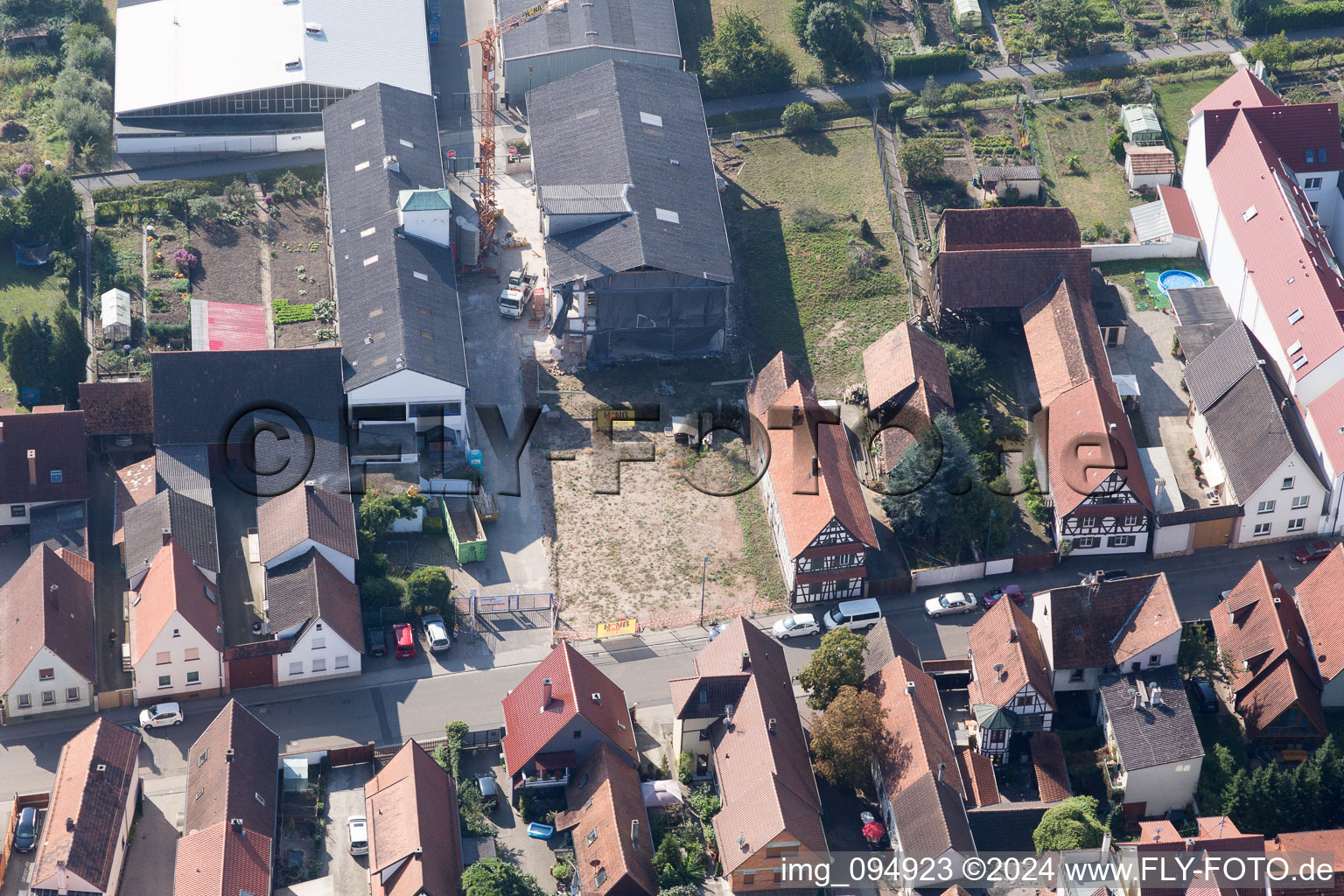 Oblique view of Kandel in the state Rhineland-Palatinate, Germany