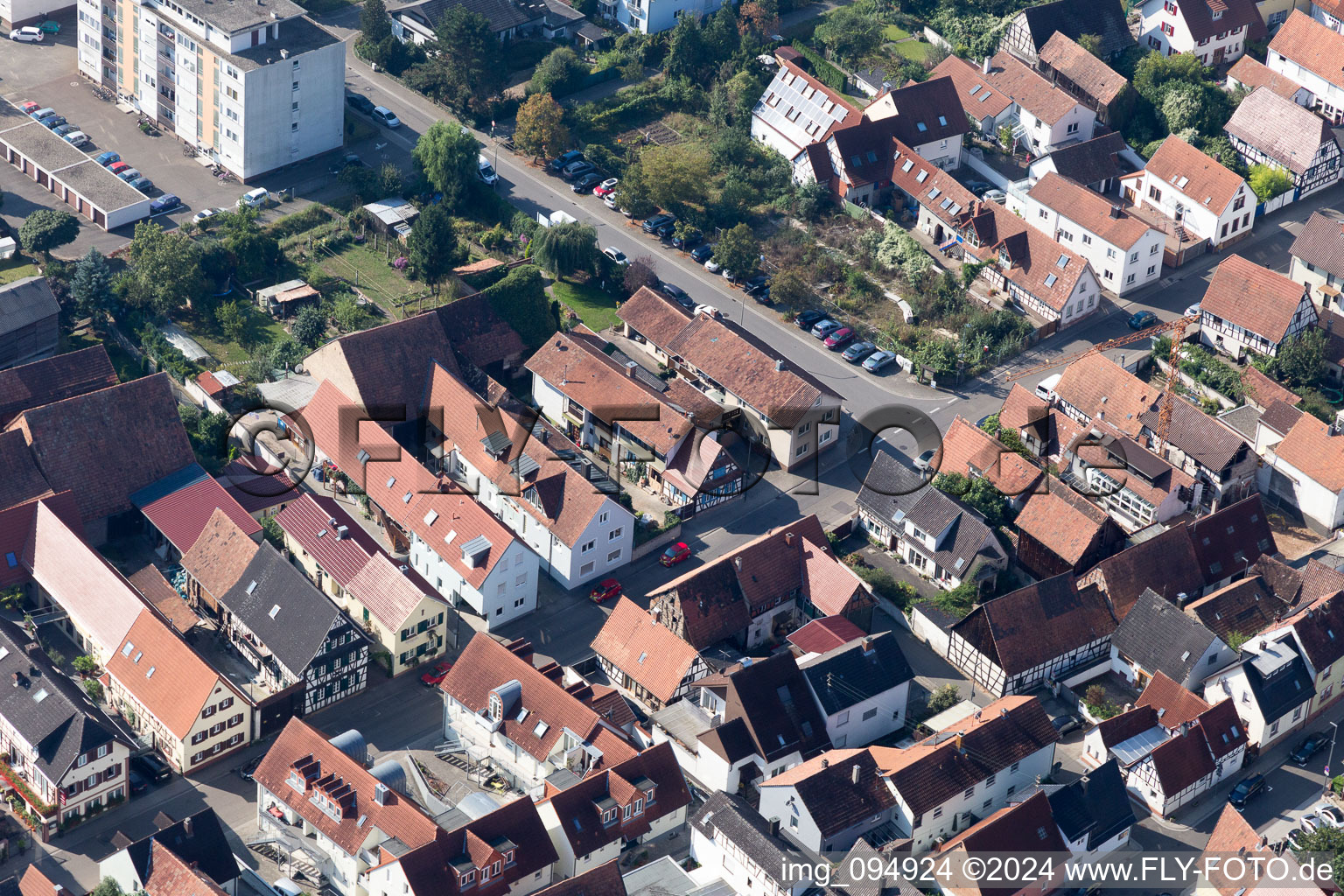 Kandel in the state Rhineland-Palatinate, Germany from above