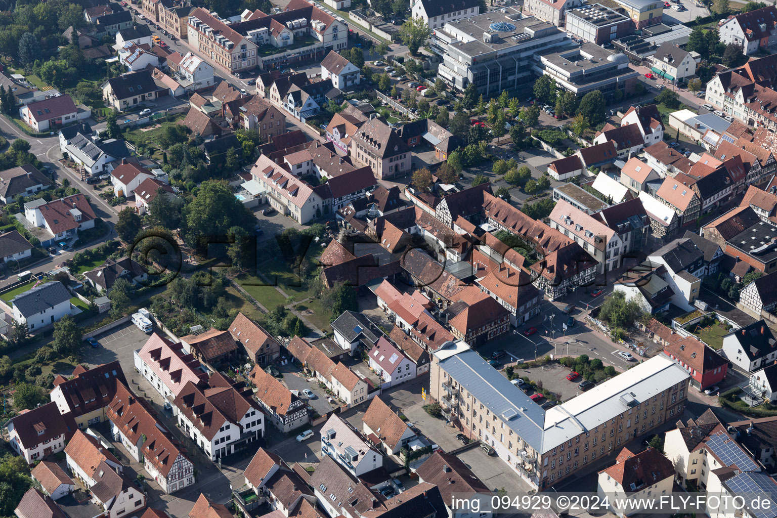 Kandel in the state Rhineland-Palatinate, Germany viewn from the air