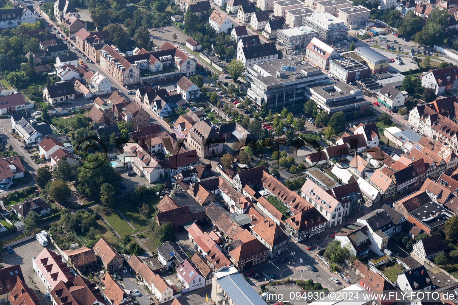 Drone recording of Kandel in the state Rhineland-Palatinate, Germany