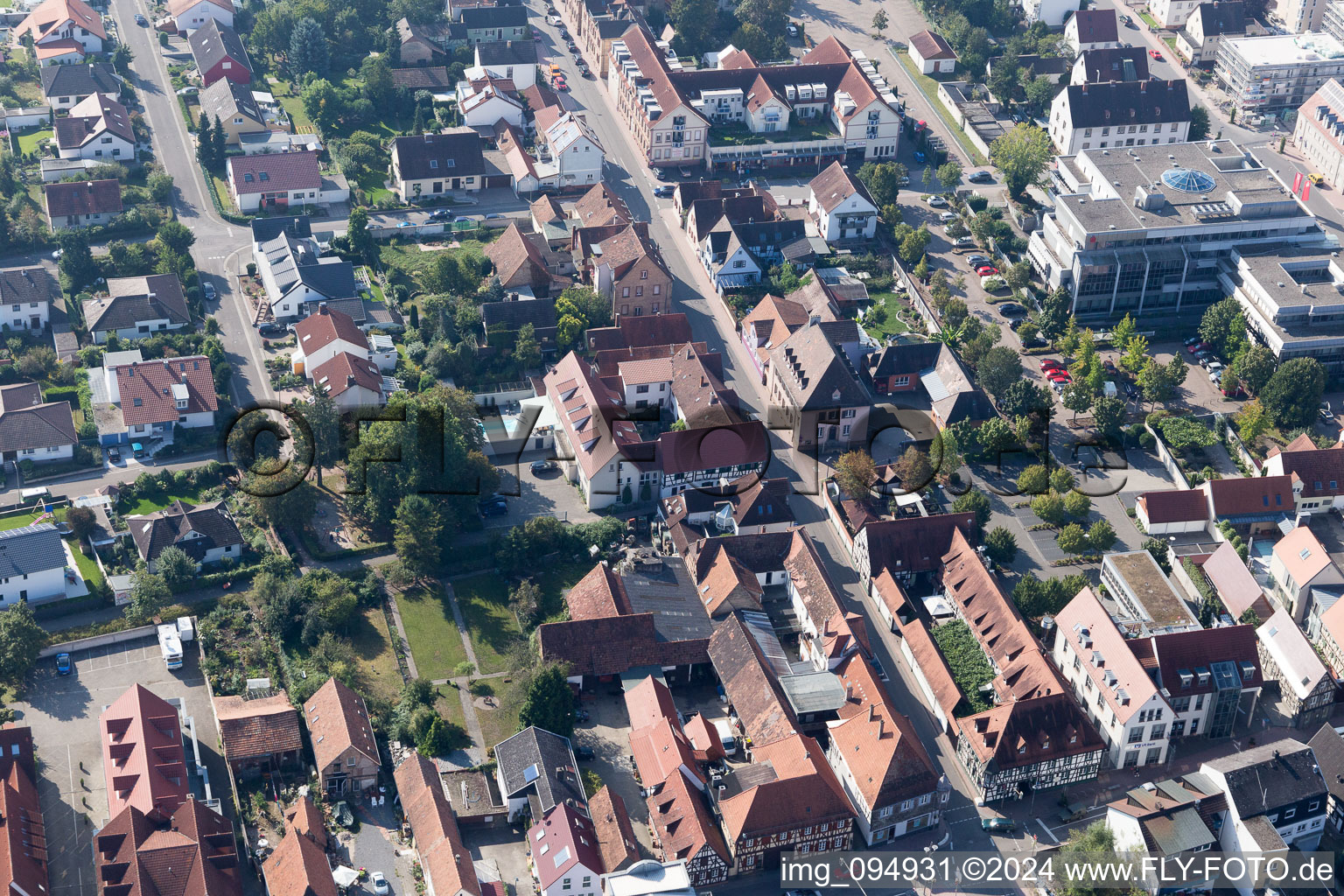 Drone image of Kandel in the state Rhineland-Palatinate, Germany