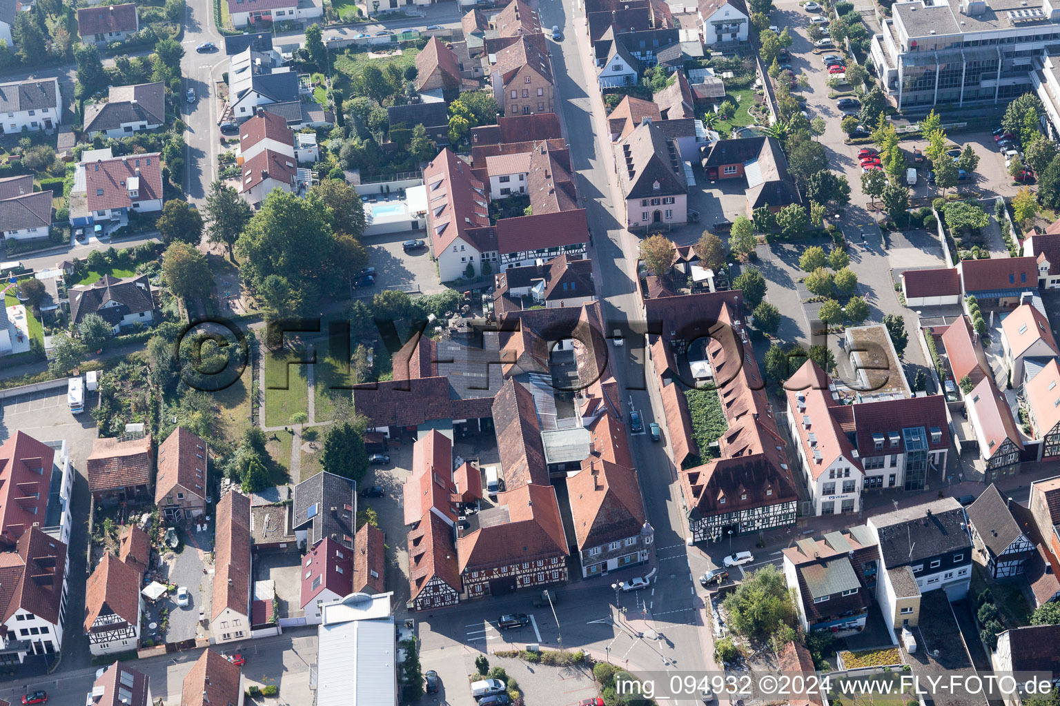 Kandel in the state Rhineland-Palatinate, Germany from the drone perspective