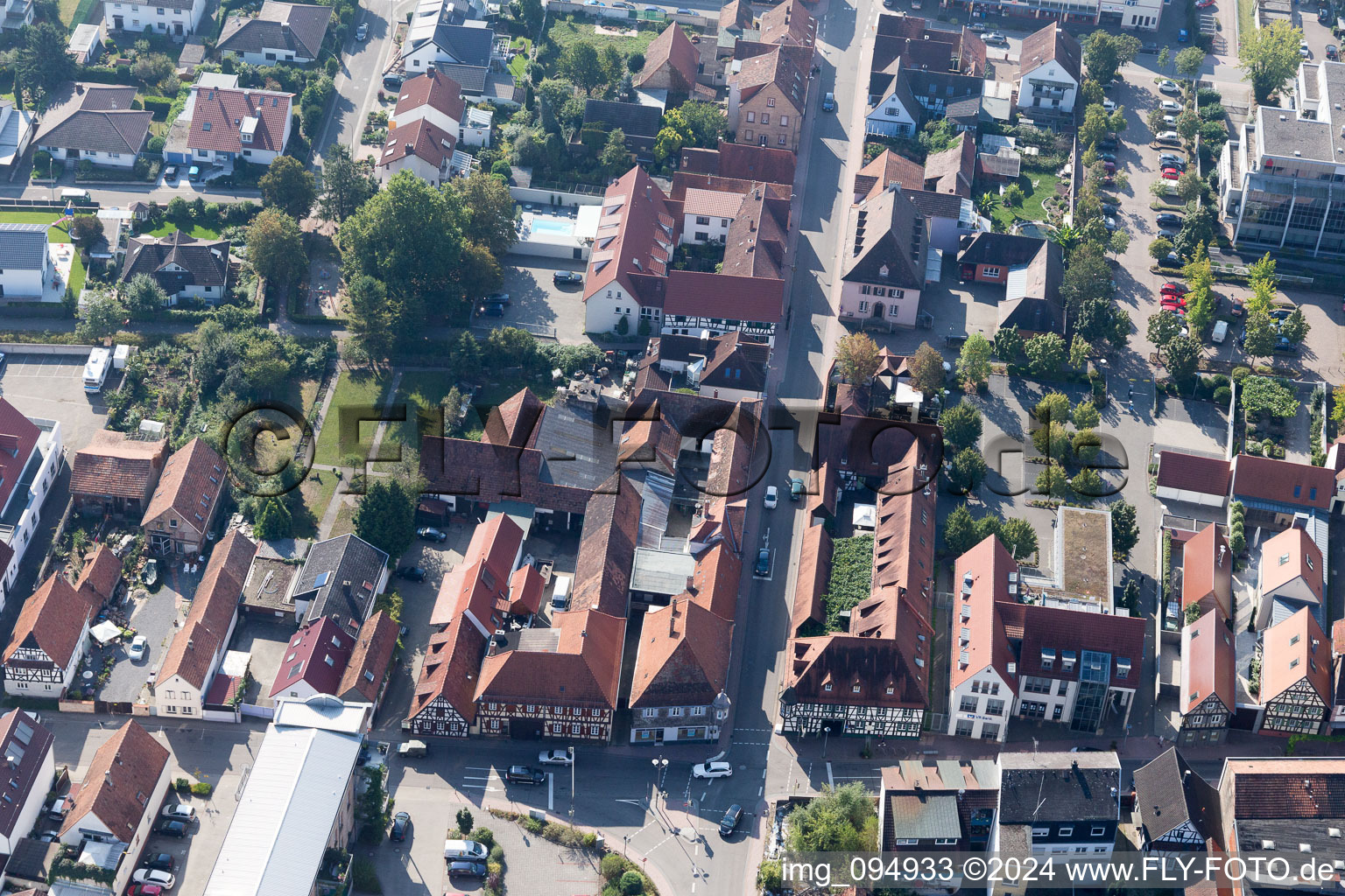 Kandel in the state Rhineland-Palatinate, Germany from a drone