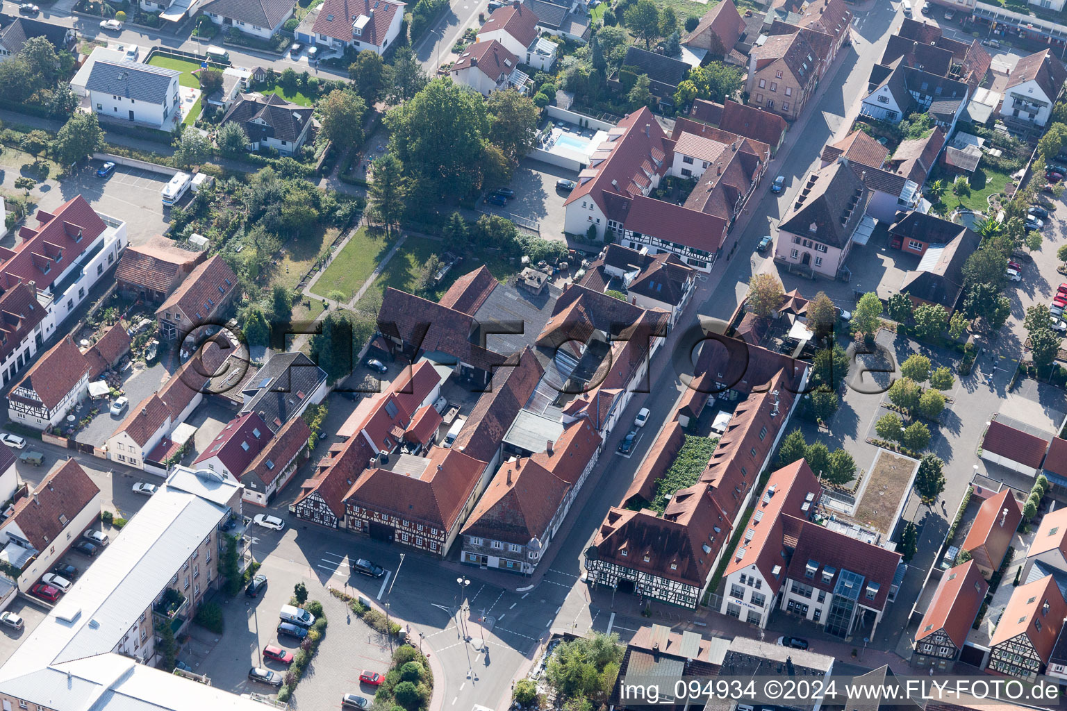 Kandel in the state Rhineland-Palatinate, Germany seen from a drone