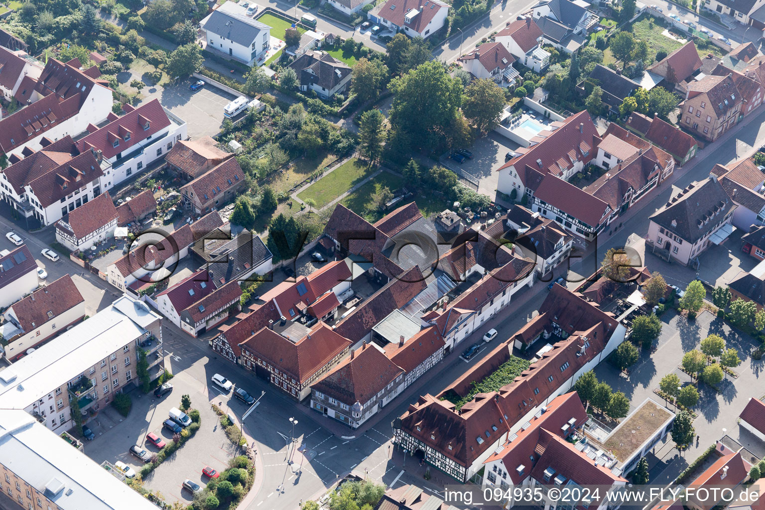 Aerial view of Kandel in the state Rhineland-Palatinate, Germany