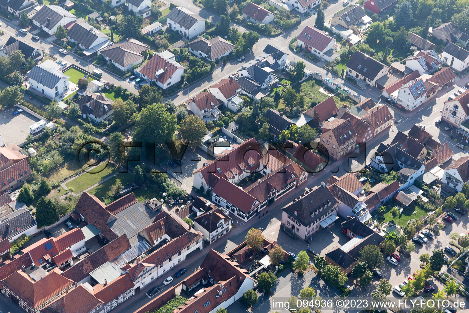 Aerial photograpy of Kandel in the state Rhineland-Palatinate, Germany