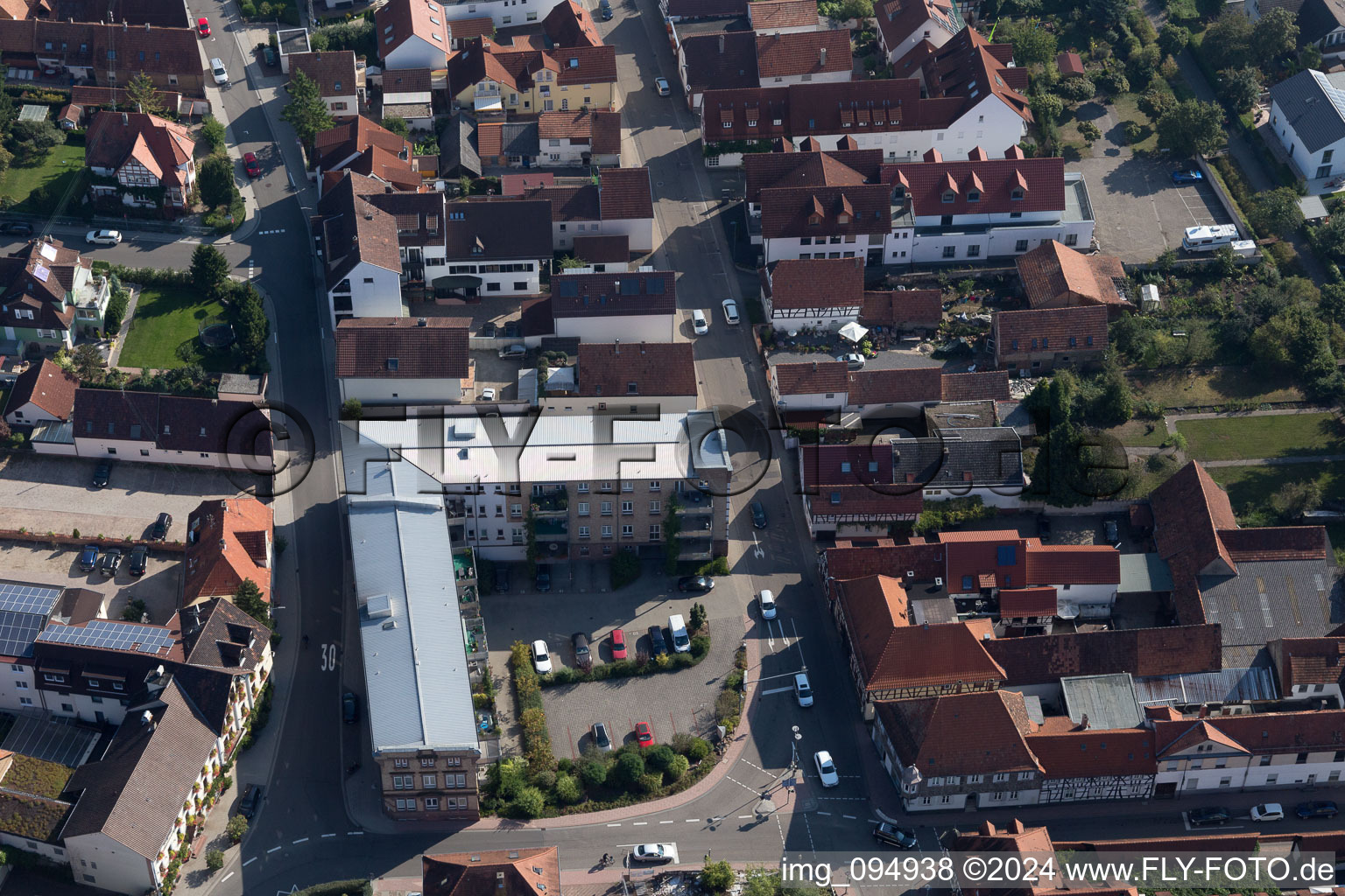 Kandel in the state Rhineland-Palatinate, Germany from above