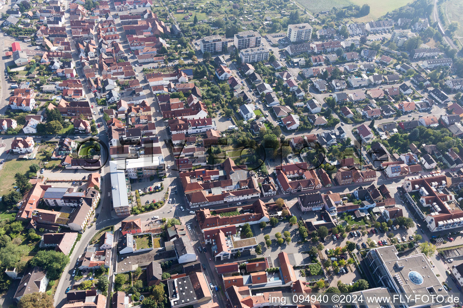 Kandel in the state Rhineland-Palatinate, Germany seen from above