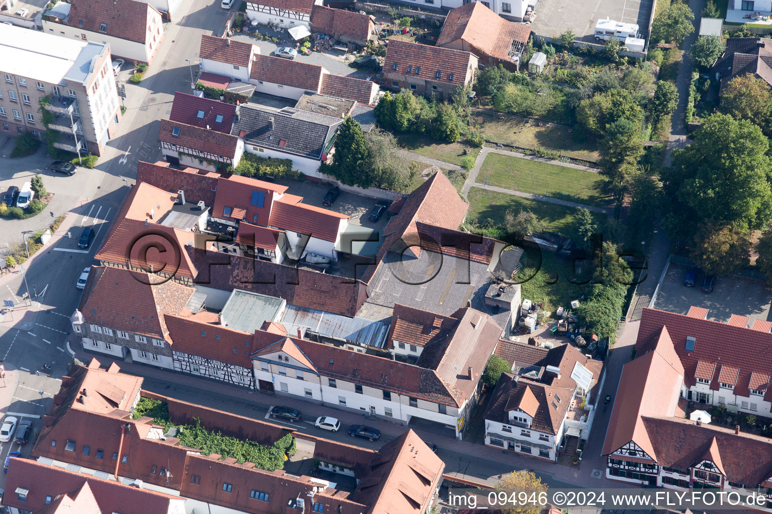 Kandel in the state Rhineland-Palatinate, Germany from the drone perspective