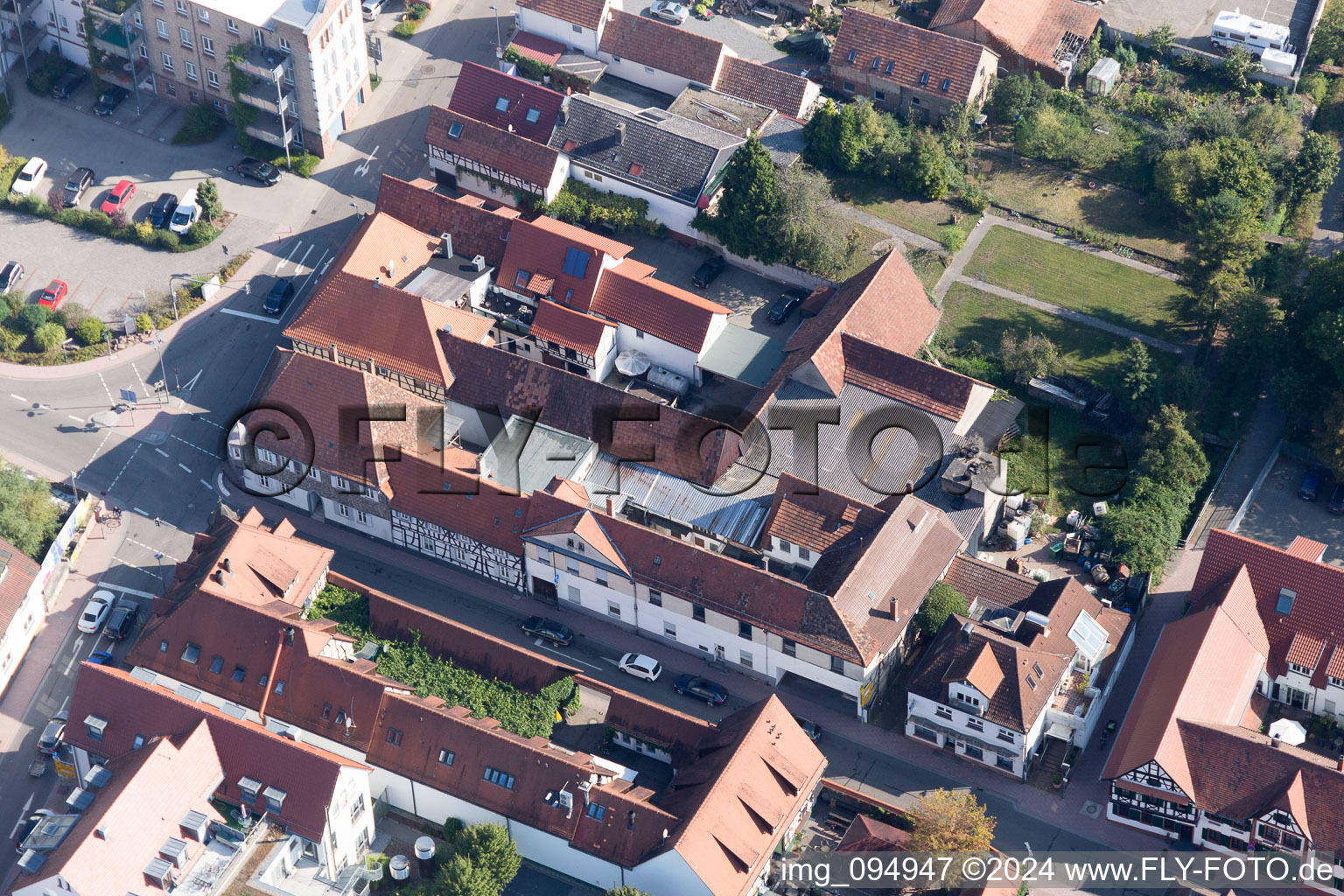 Kandel in the state Rhineland-Palatinate, Germany from a drone