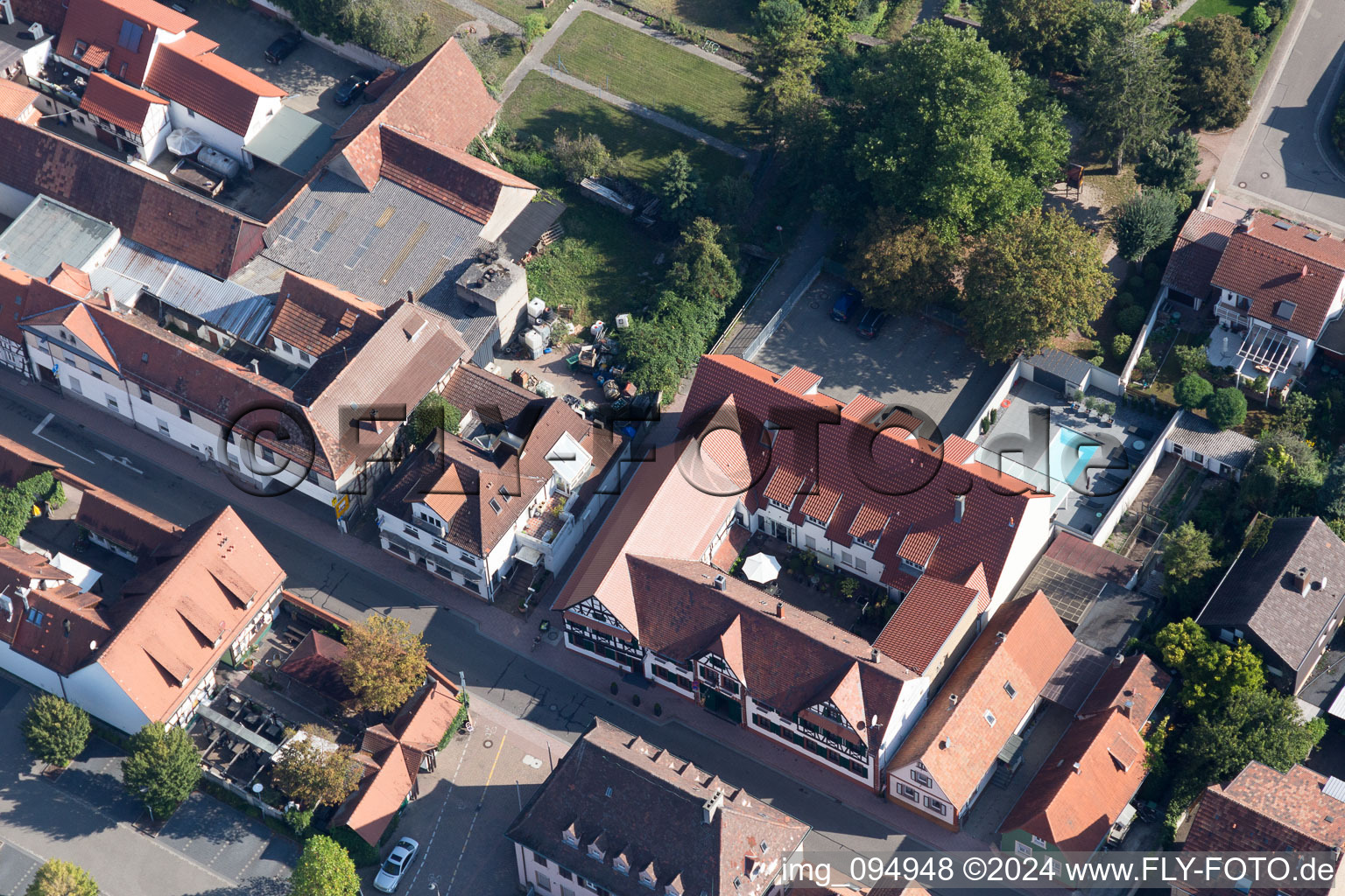 Kandel in the state Rhineland-Palatinate, Germany seen from a drone