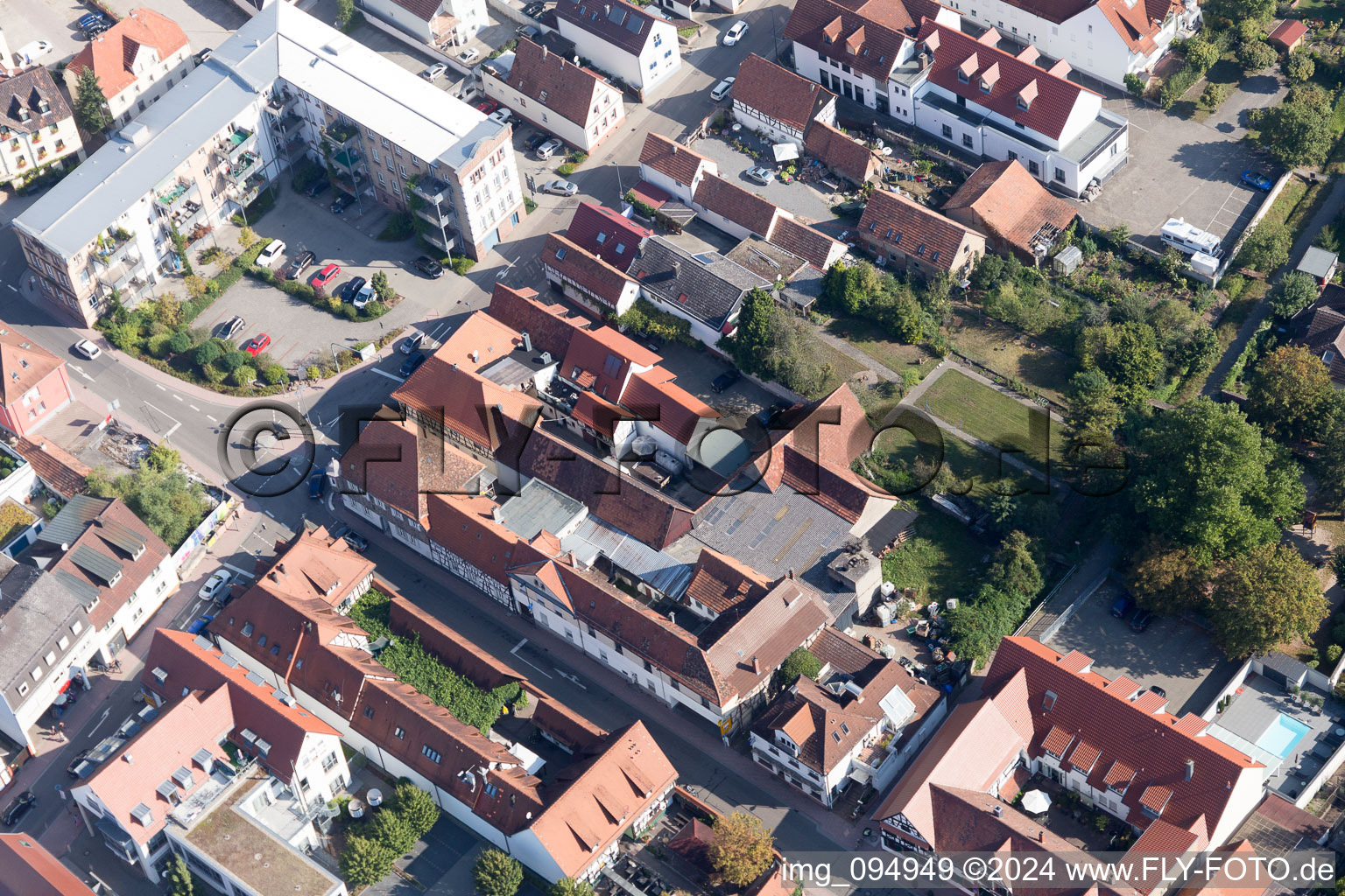 Aerial view of Kandel in the state Rhineland-Palatinate, Germany