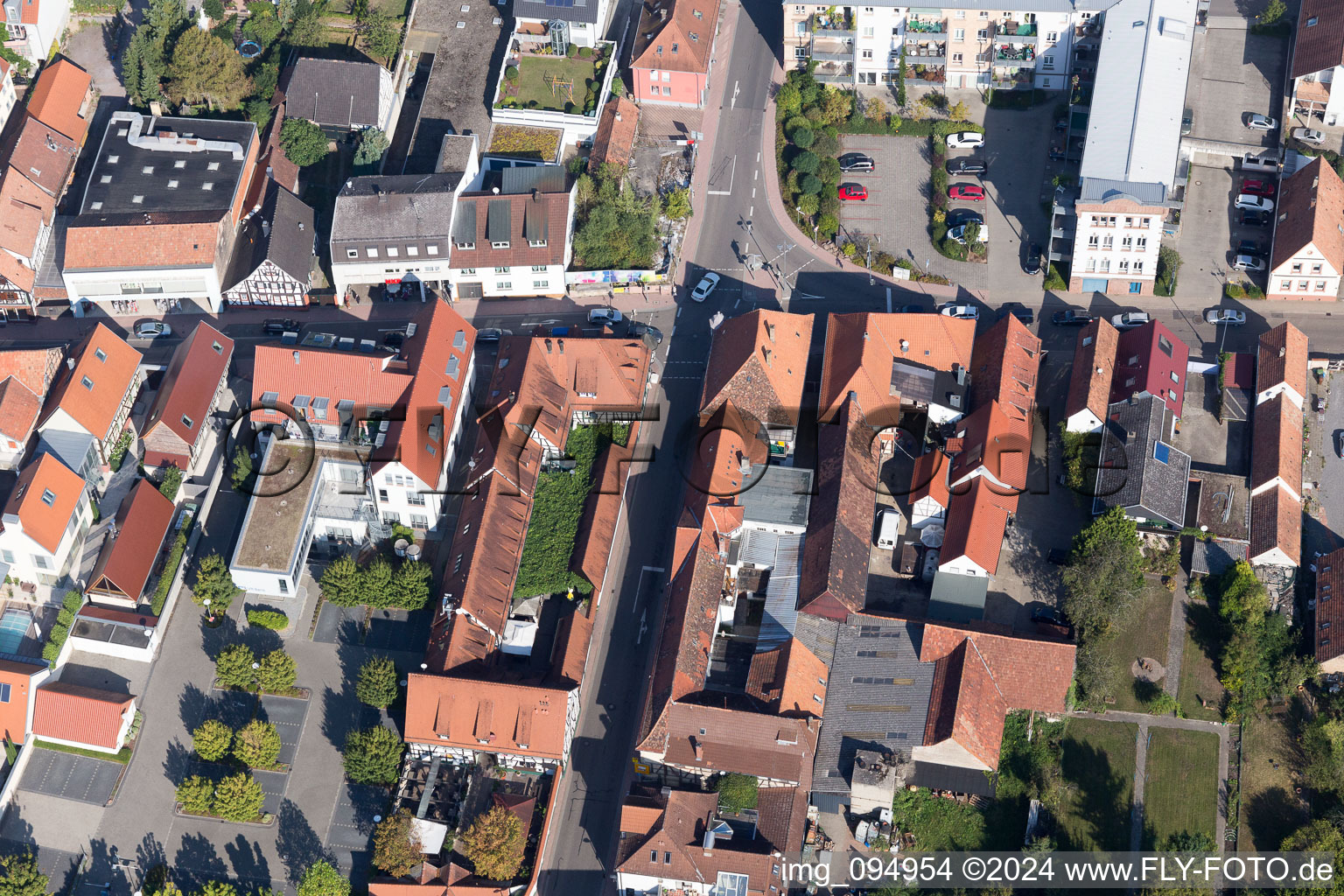 Kandel in the state Rhineland-Palatinate, Germany seen from above