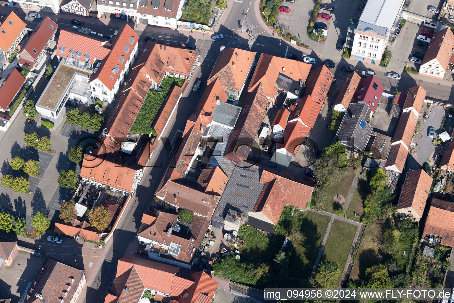 Bird's eye view of Kandel in the state Rhineland-Palatinate, Germany