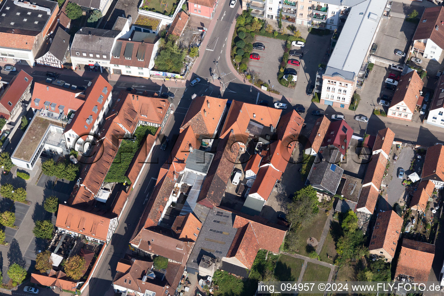 Kandel in the state Rhineland-Palatinate, Germany viewn from the air