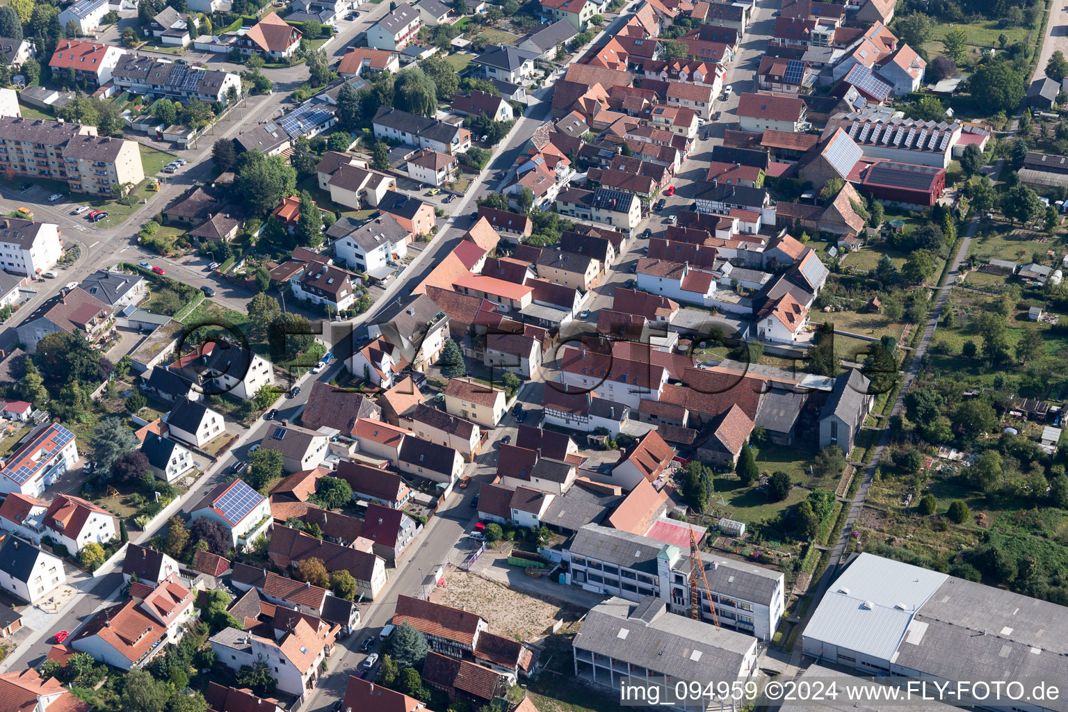 Drone image of Kandel in the state Rhineland-Palatinate, Germany