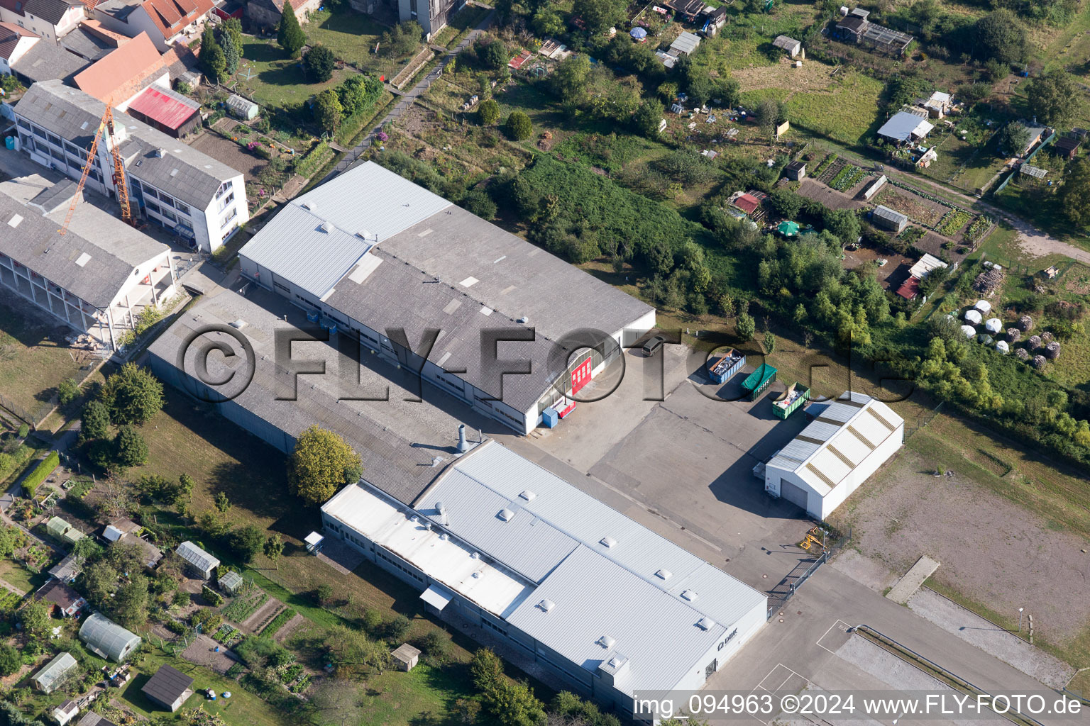 Aerial view of Kandel in the state Rhineland-Palatinate, Germany