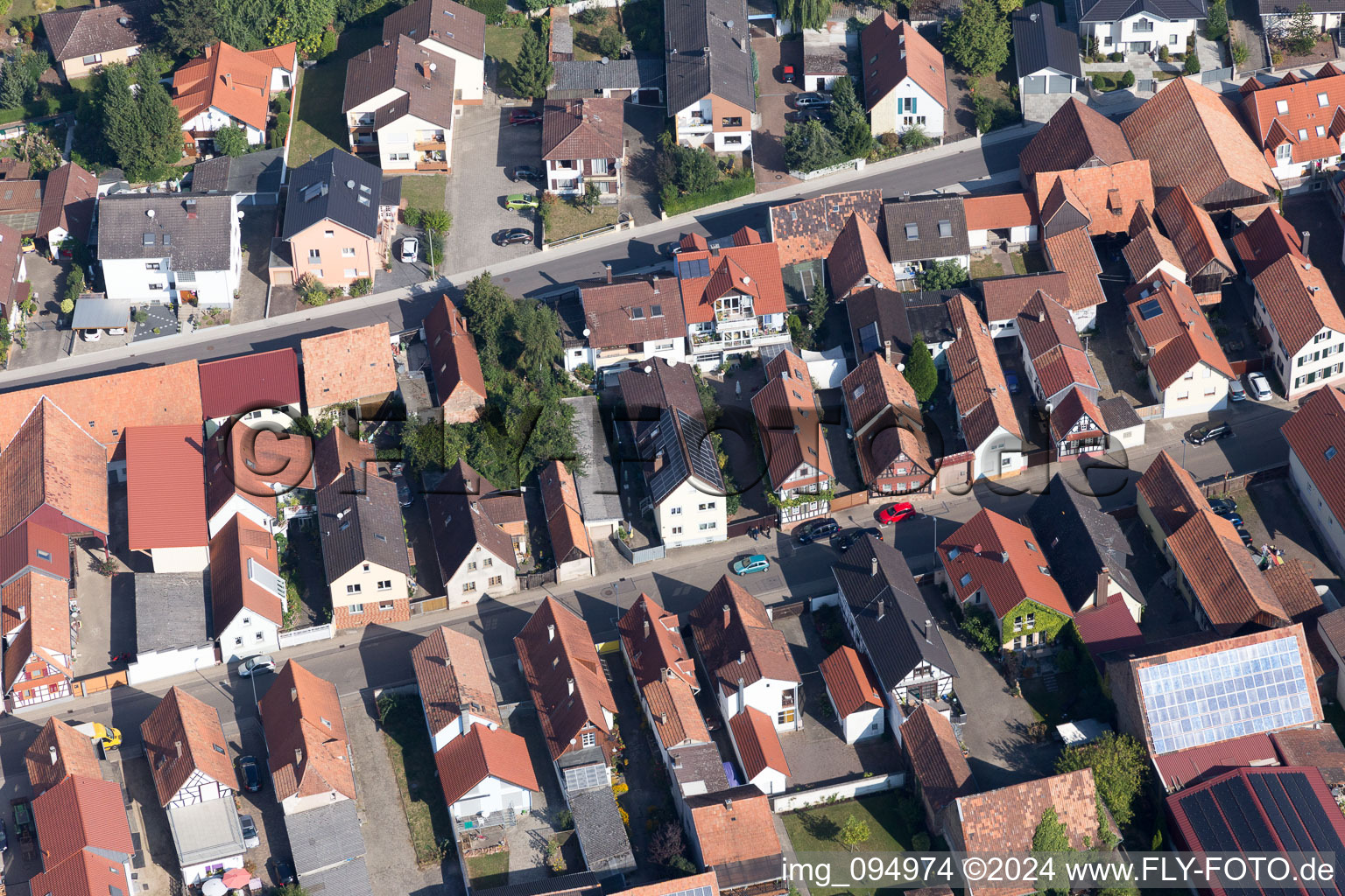 Kandel in the state Rhineland-Palatinate, Germany viewn from the air