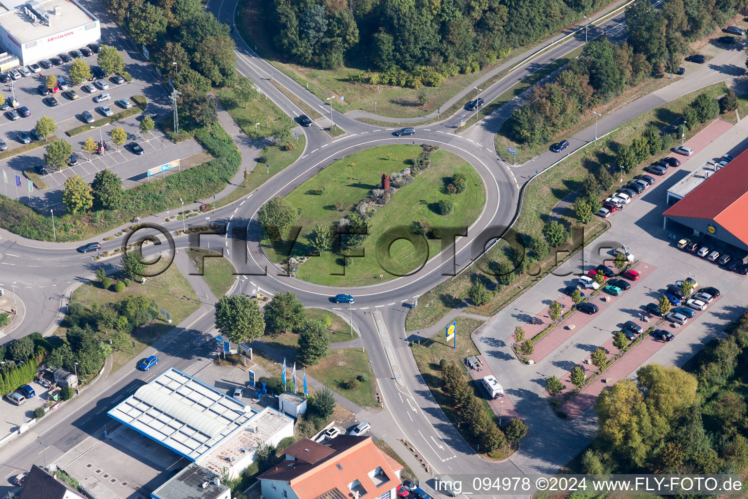 Kandel in the state Rhineland-Palatinate, Germany from a drone