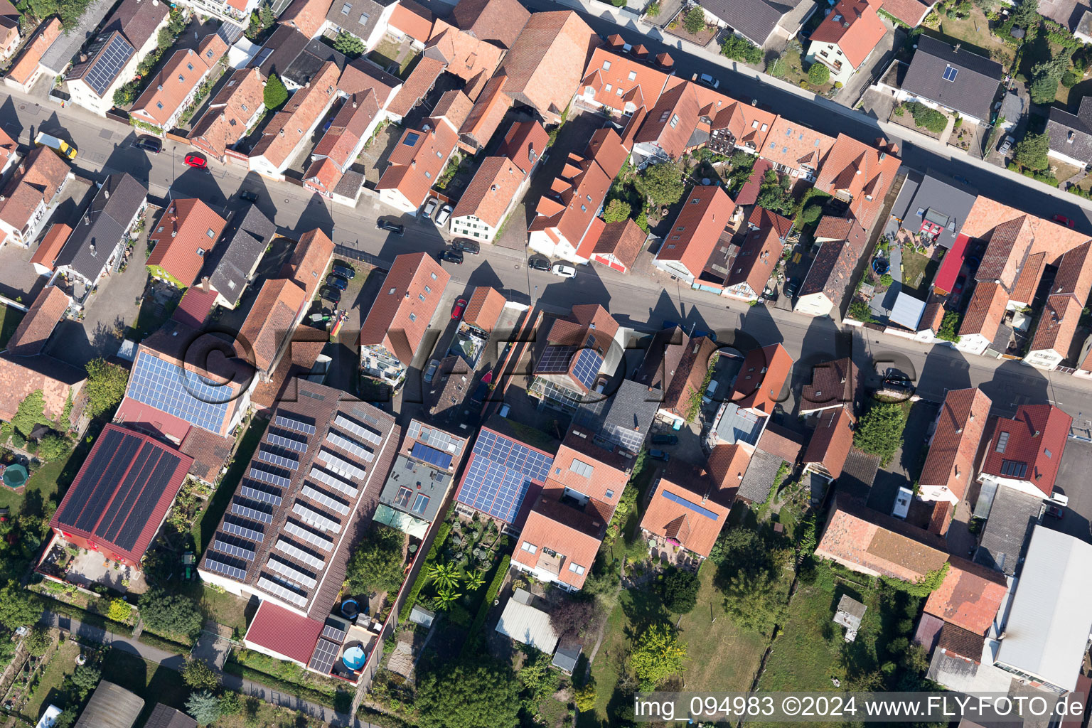 Kandel in the state Rhineland-Palatinate, Germany from above