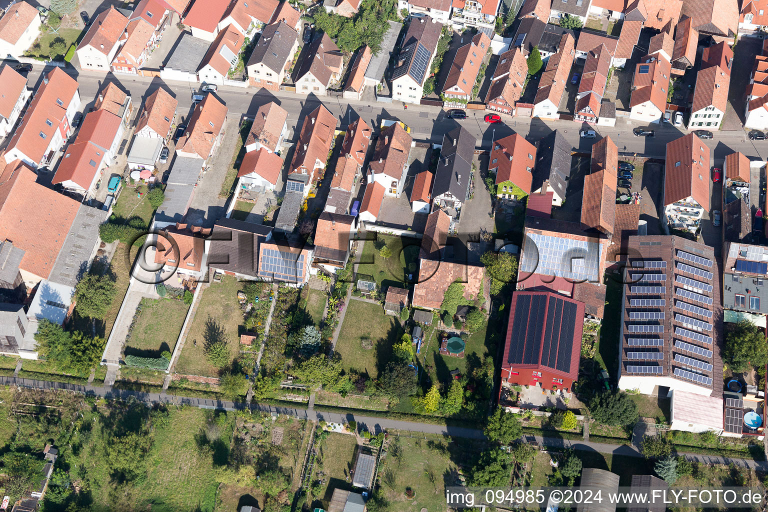 Kandel in the state Rhineland-Palatinate, Germany seen from above