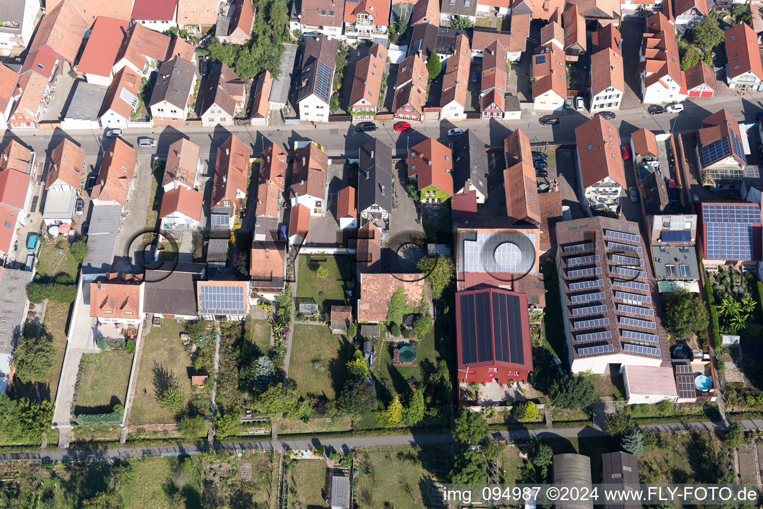 Bird's eye view of Kandel in the state Rhineland-Palatinate, Germany