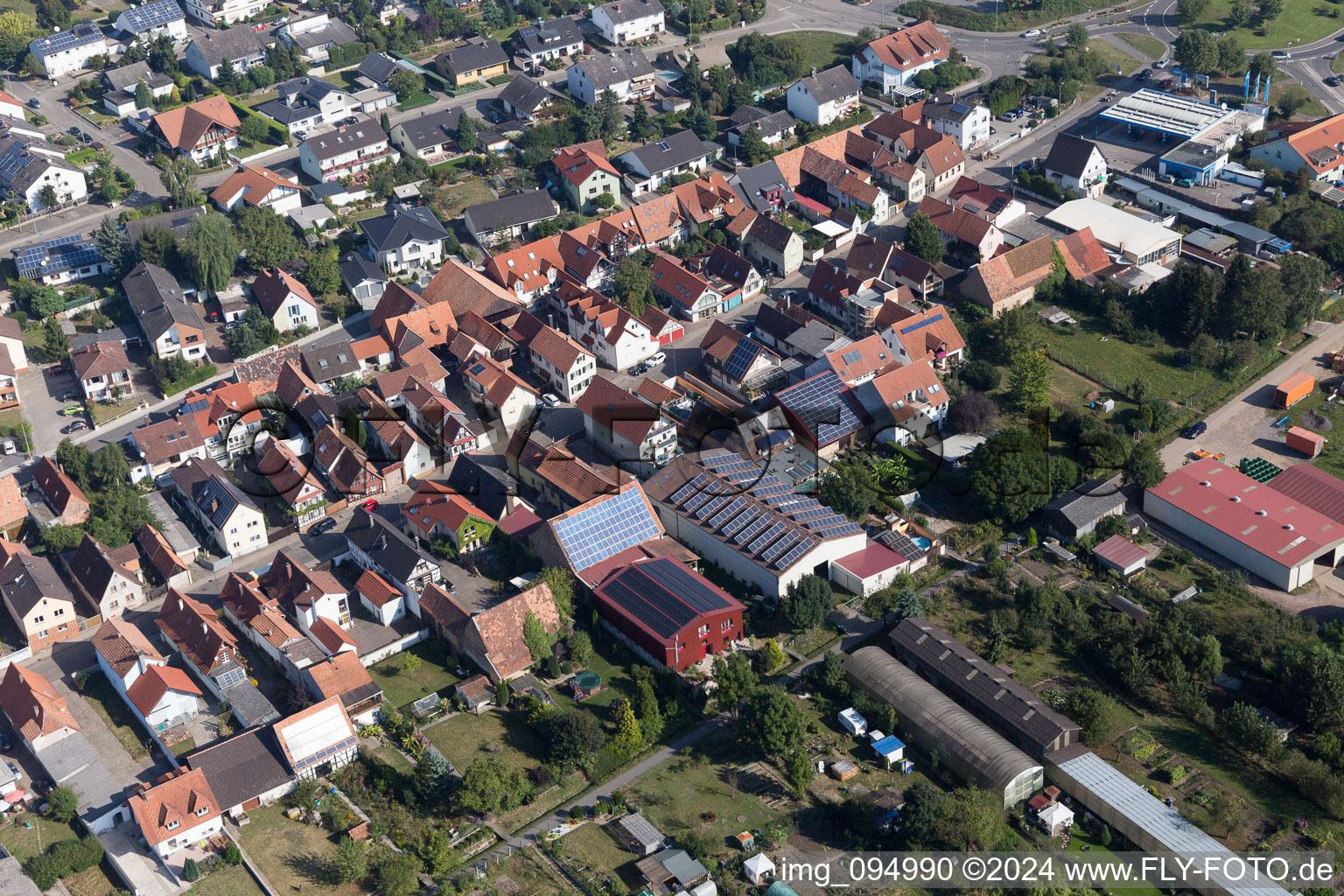 Drone image of Kandel in the state Rhineland-Palatinate, Germany