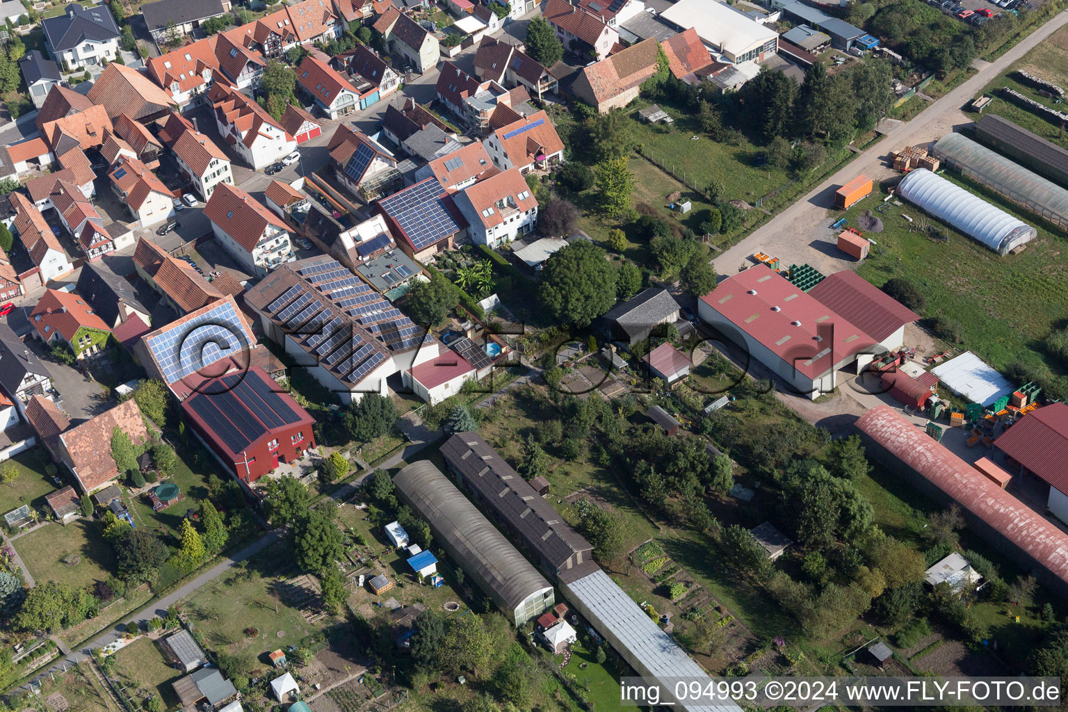 Kandel in the state Rhineland-Palatinate, Germany seen from a drone