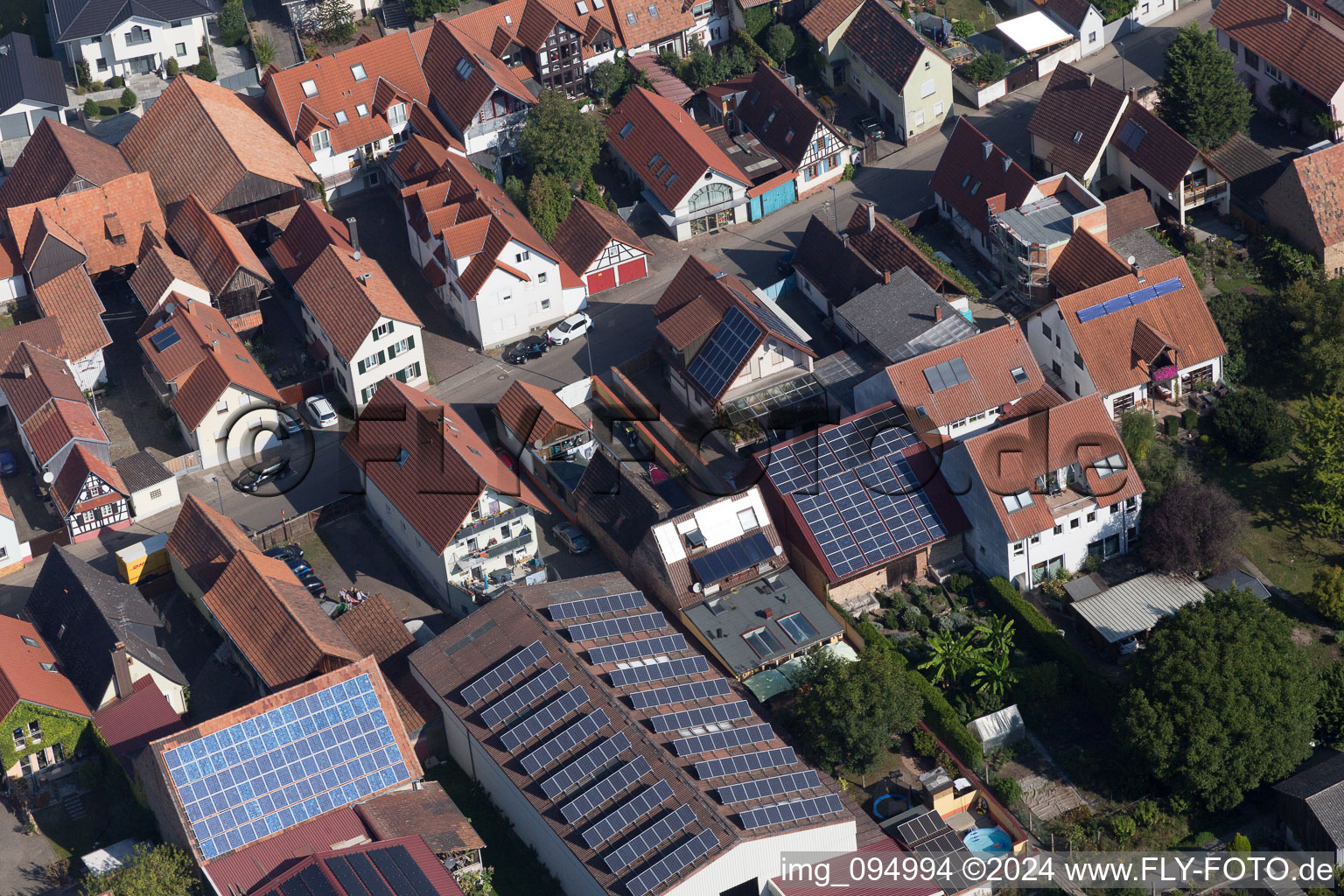 Aerial view of Kandel in the state Rhineland-Palatinate, Germany