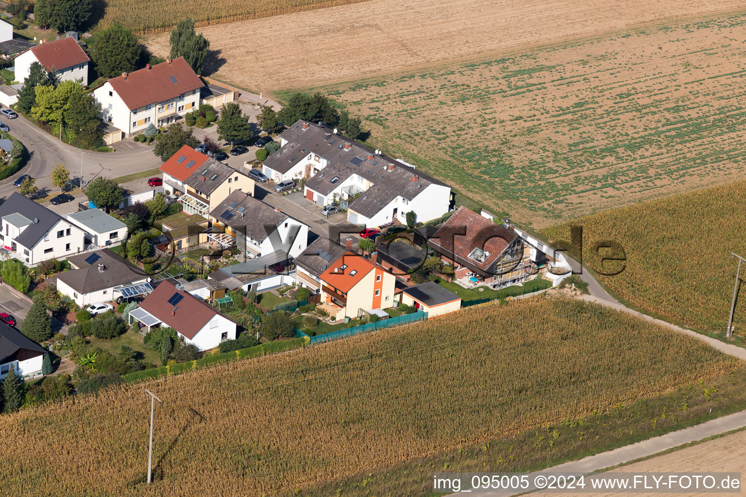 Kandel in the state Rhineland-Palatinate, Germany from the drone perspective