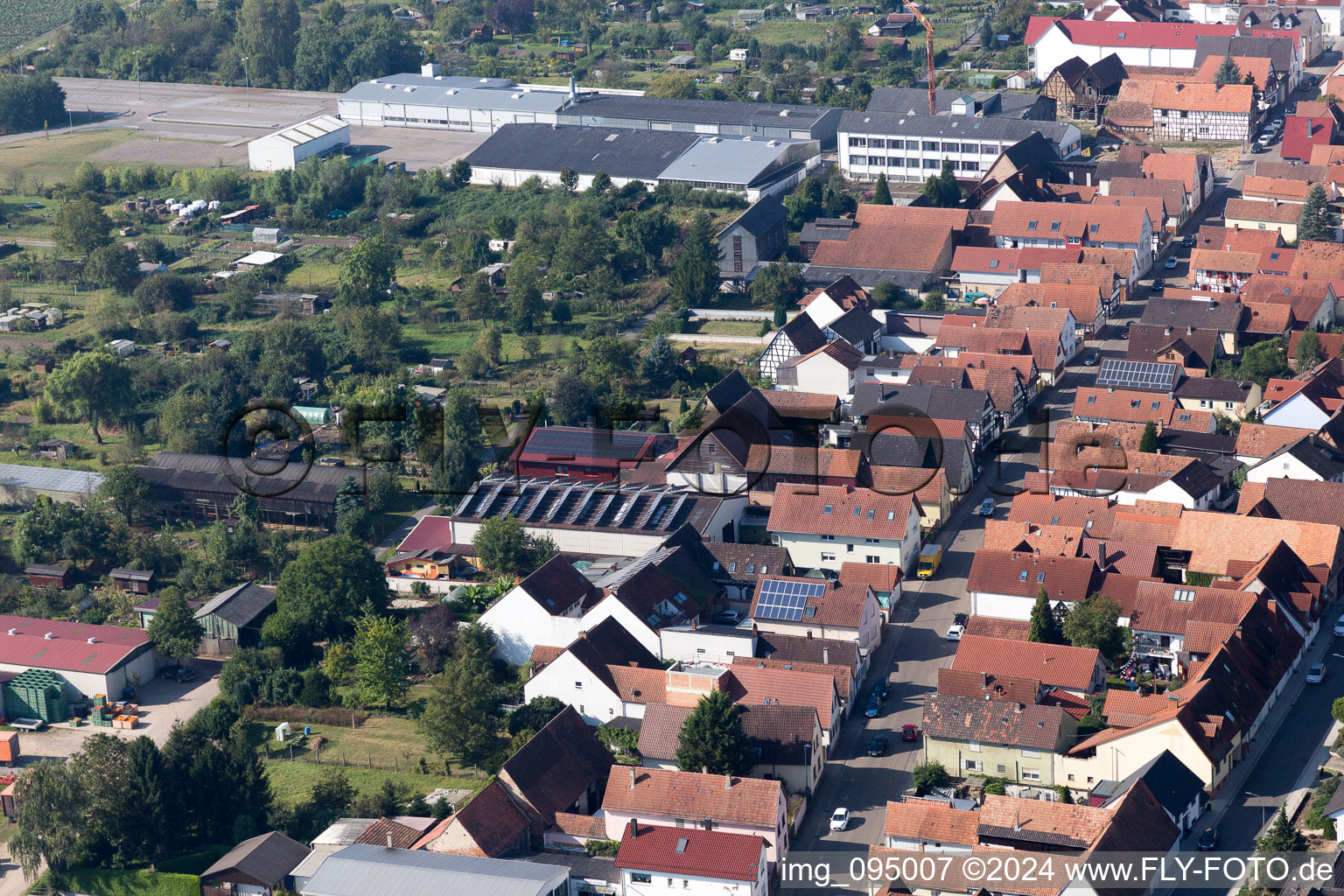 Kandel in the state Rhineland-Palatinate, Germany seen from a drone