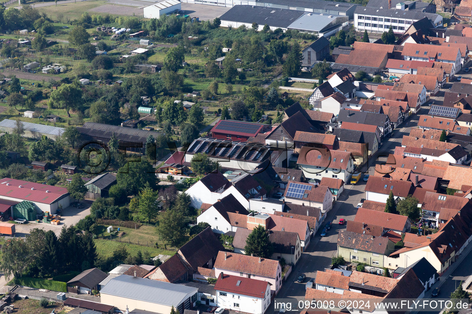 Aerial view of Kandel in the state Rhineland-Palatinate, Germany