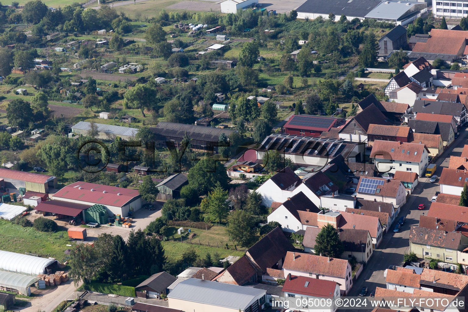 Aerial photograpy of Kandel in the state Rhineland-Palatinate, Germany