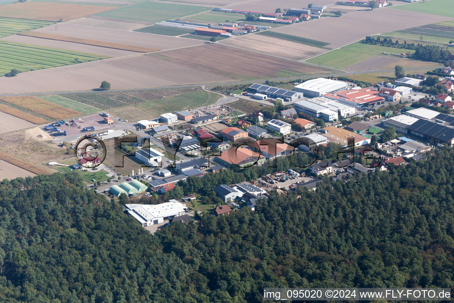 Oblique view of Hatzenbühl in the state Rhineland-Palatinate, Germany