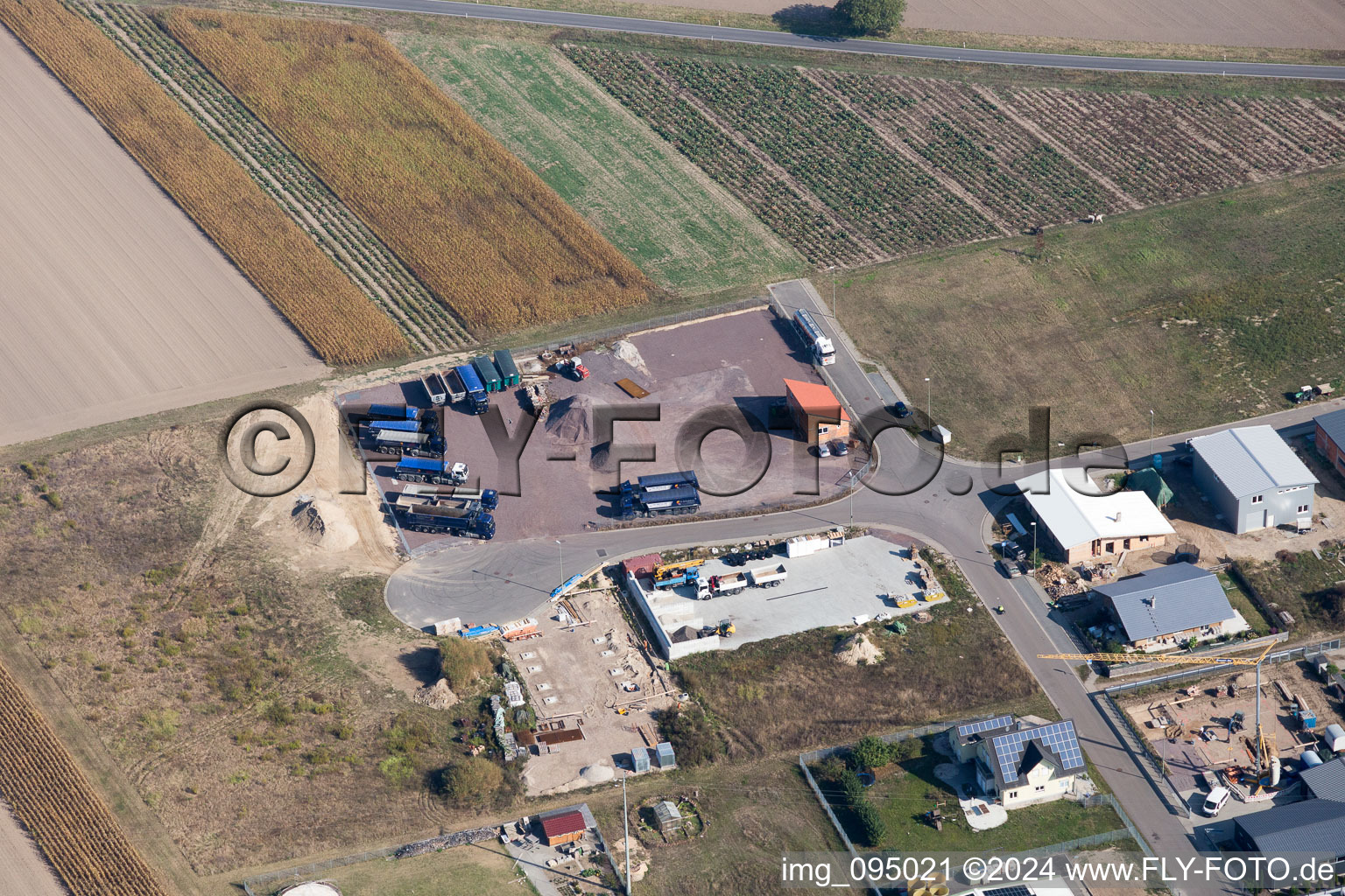 Hatzenbühl in the state Rhineland-Palatinate, Germany from above