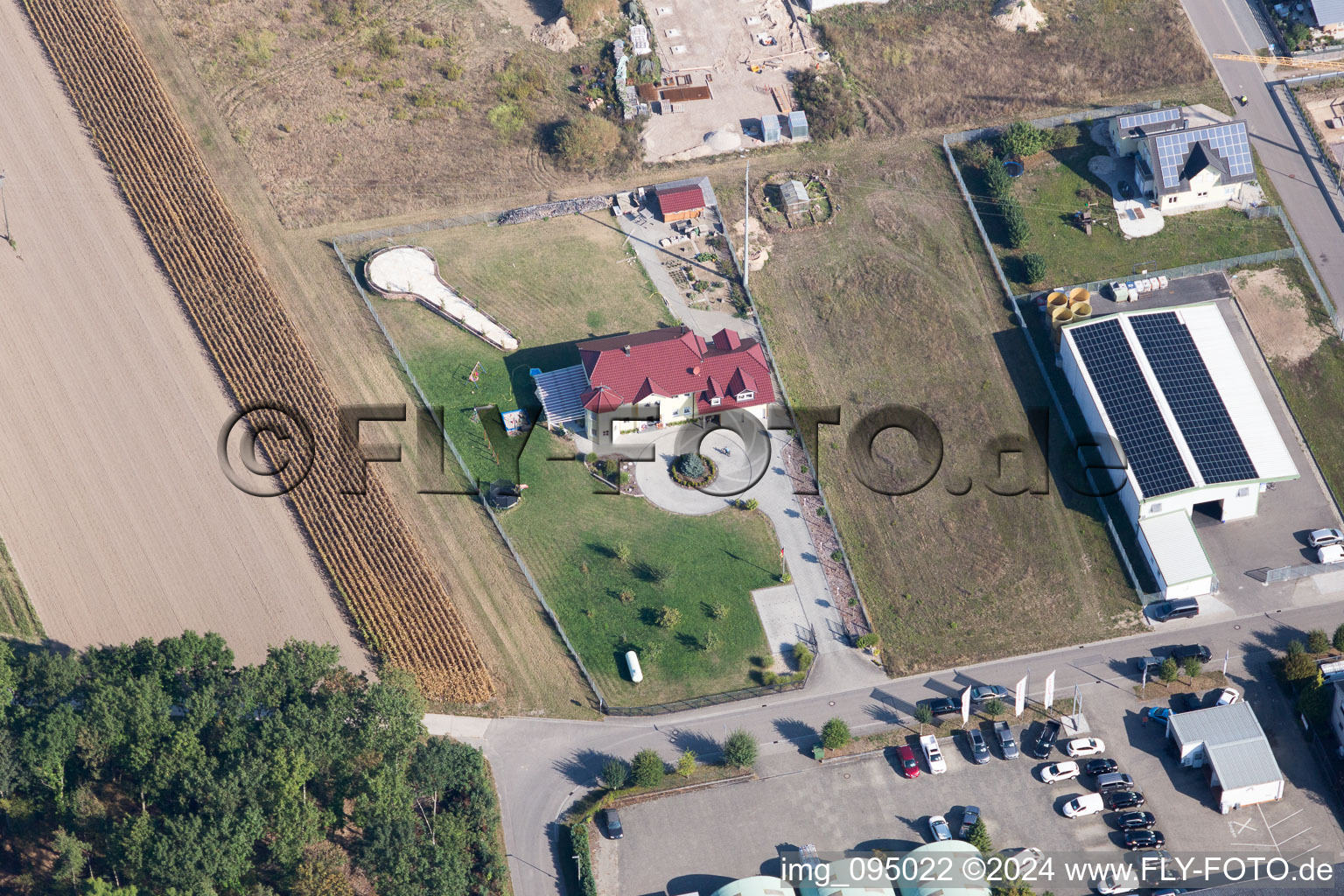 Hatzenbühl in the state Rhineland-Palatinate, Germany out of the air