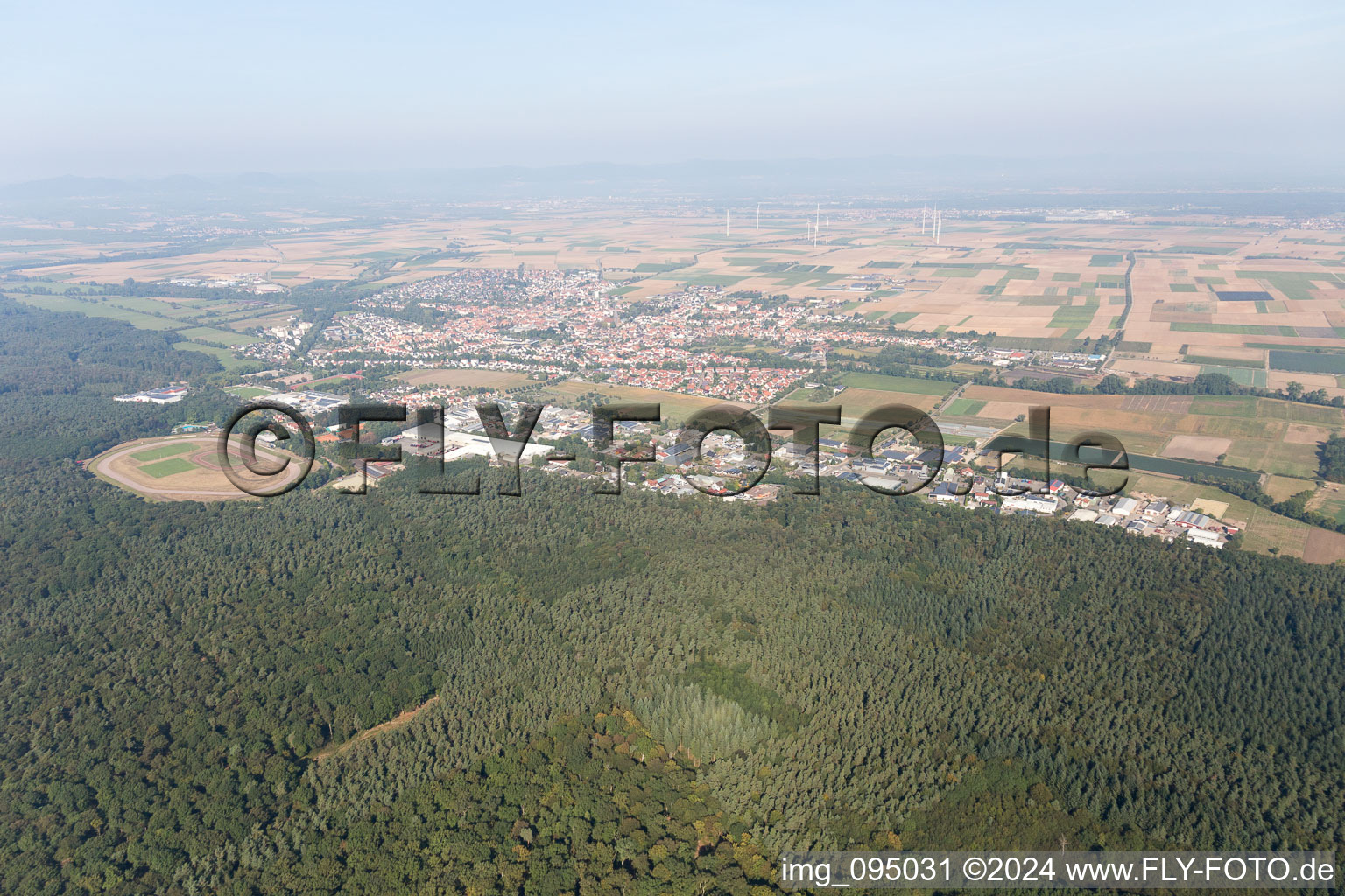 Hatzenbühl in the state Rhineland-Palatinate, Germany from the drone perspective