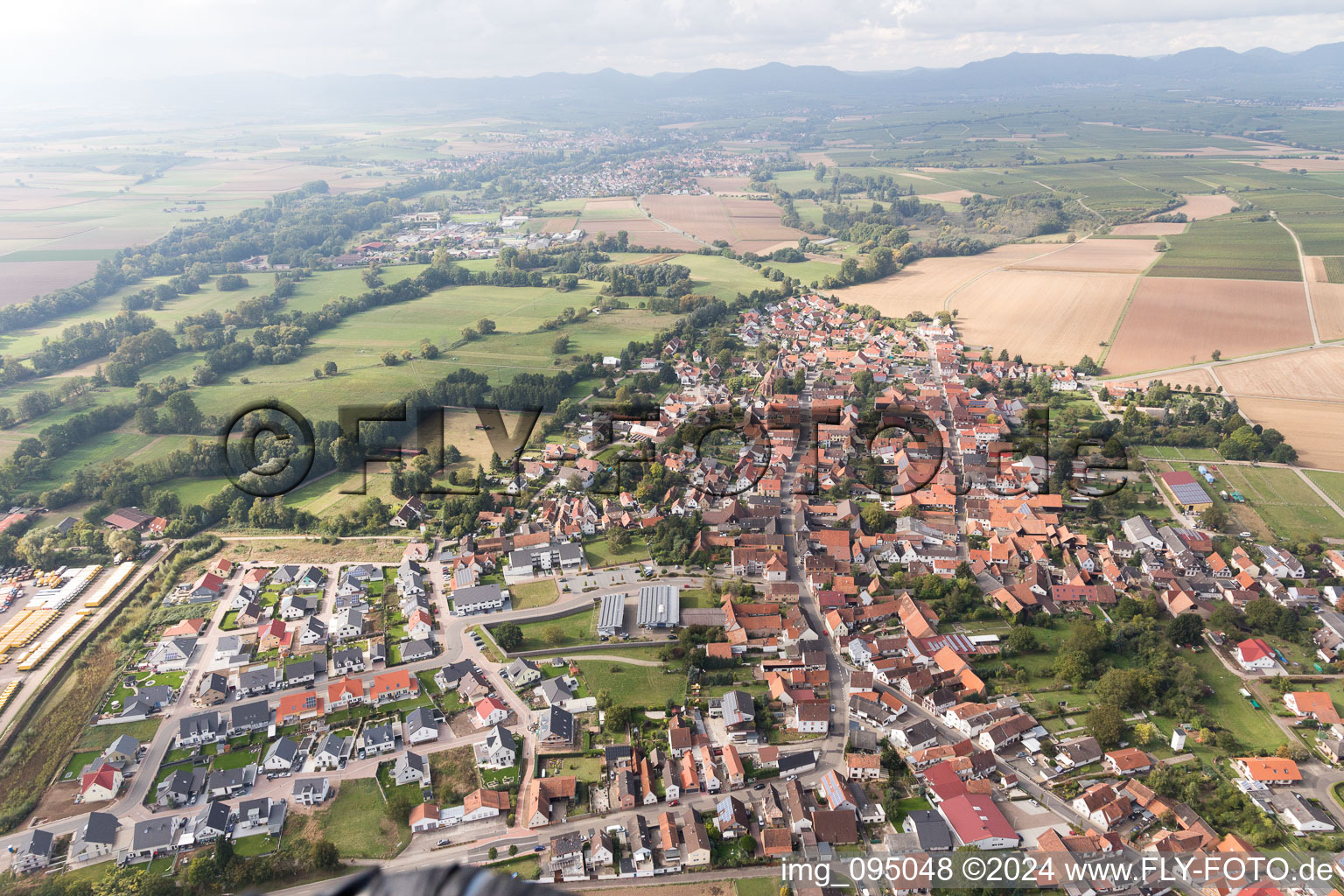 From the east in Rohrbach in the state Rhineland-Palatinate, Germany