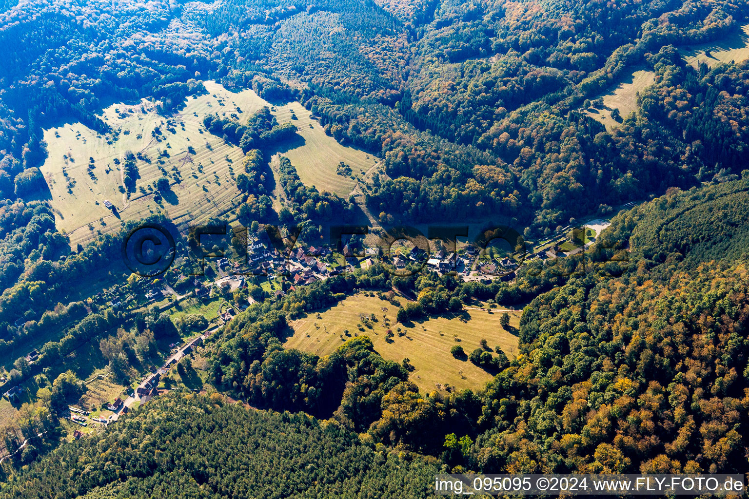 Niedersteinbach in the state Bas-Rhin, France out of the air