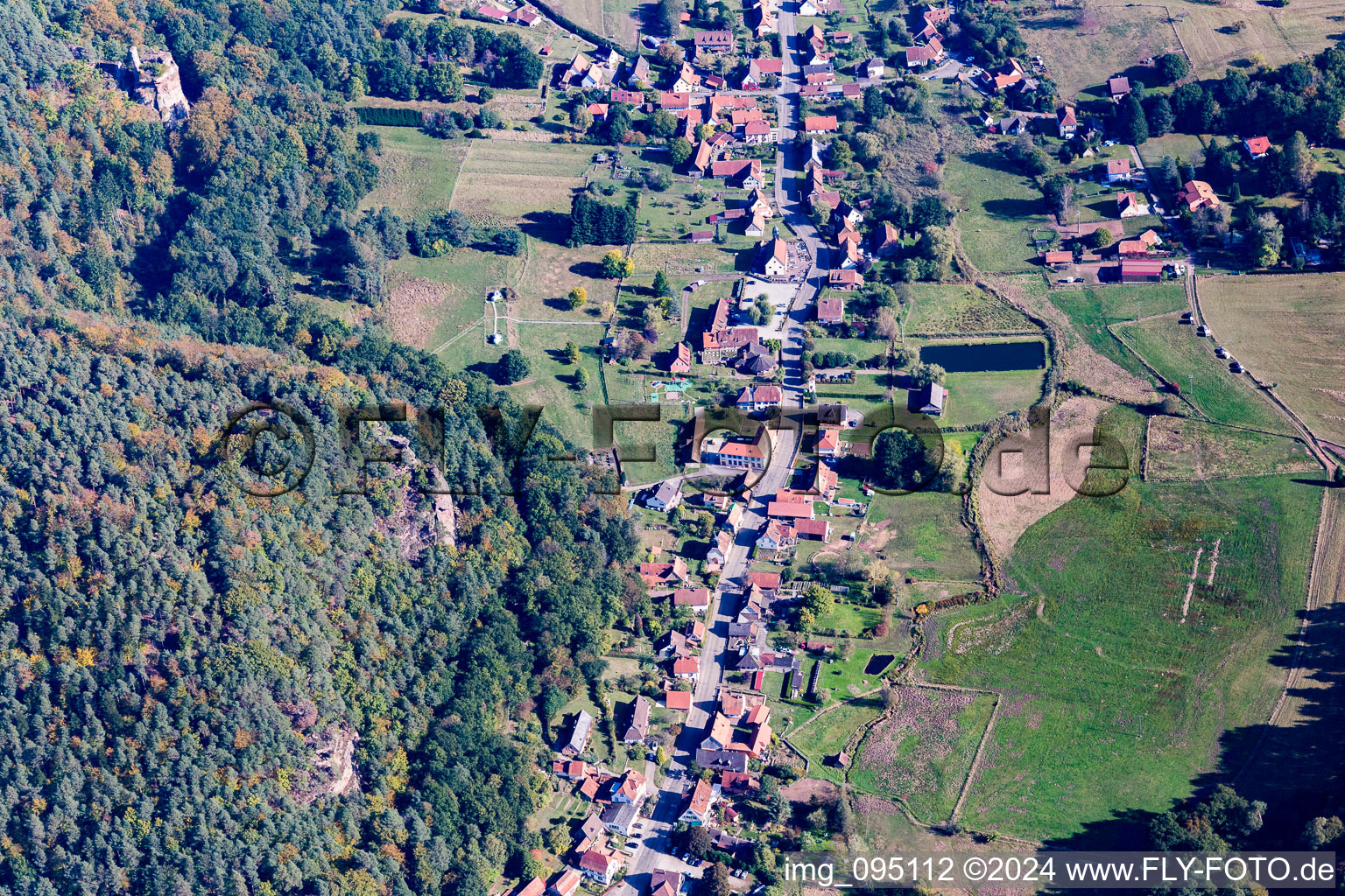 Obersteinbach in the state Bas-Rhin, France out of the air