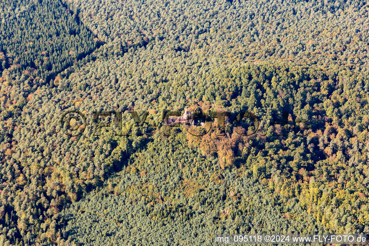 Bird's eye view of Obersteinbach in the state Bas-Rhin, France