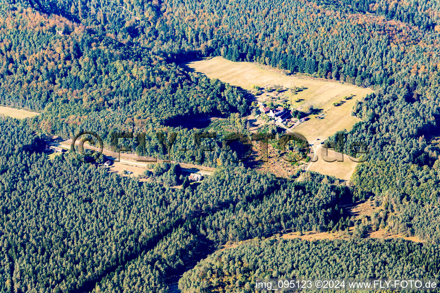 Aerial photograpy of Sturzelbronn in the state Moselle, France