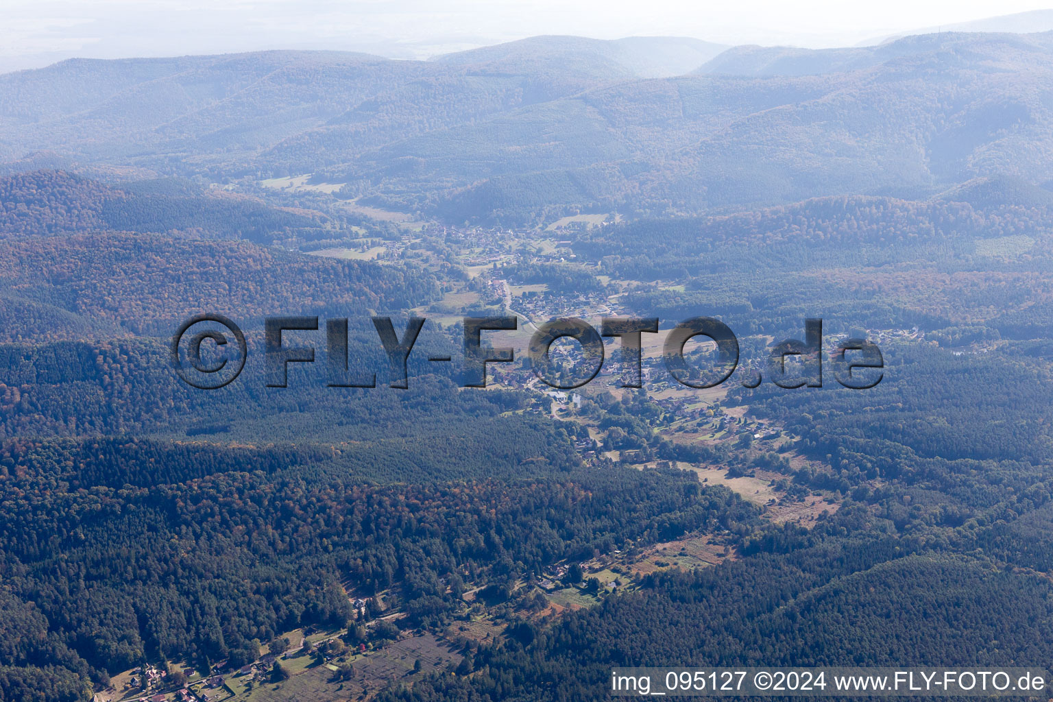 Drone image of Dambach in the state Bas-Rhin, France