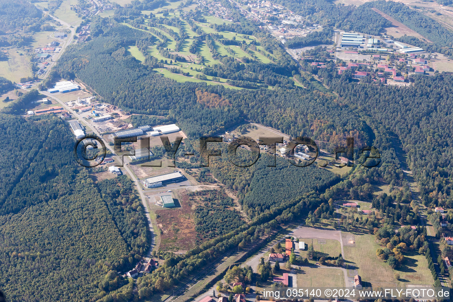 Bitche in the state Moselle, France seen from above