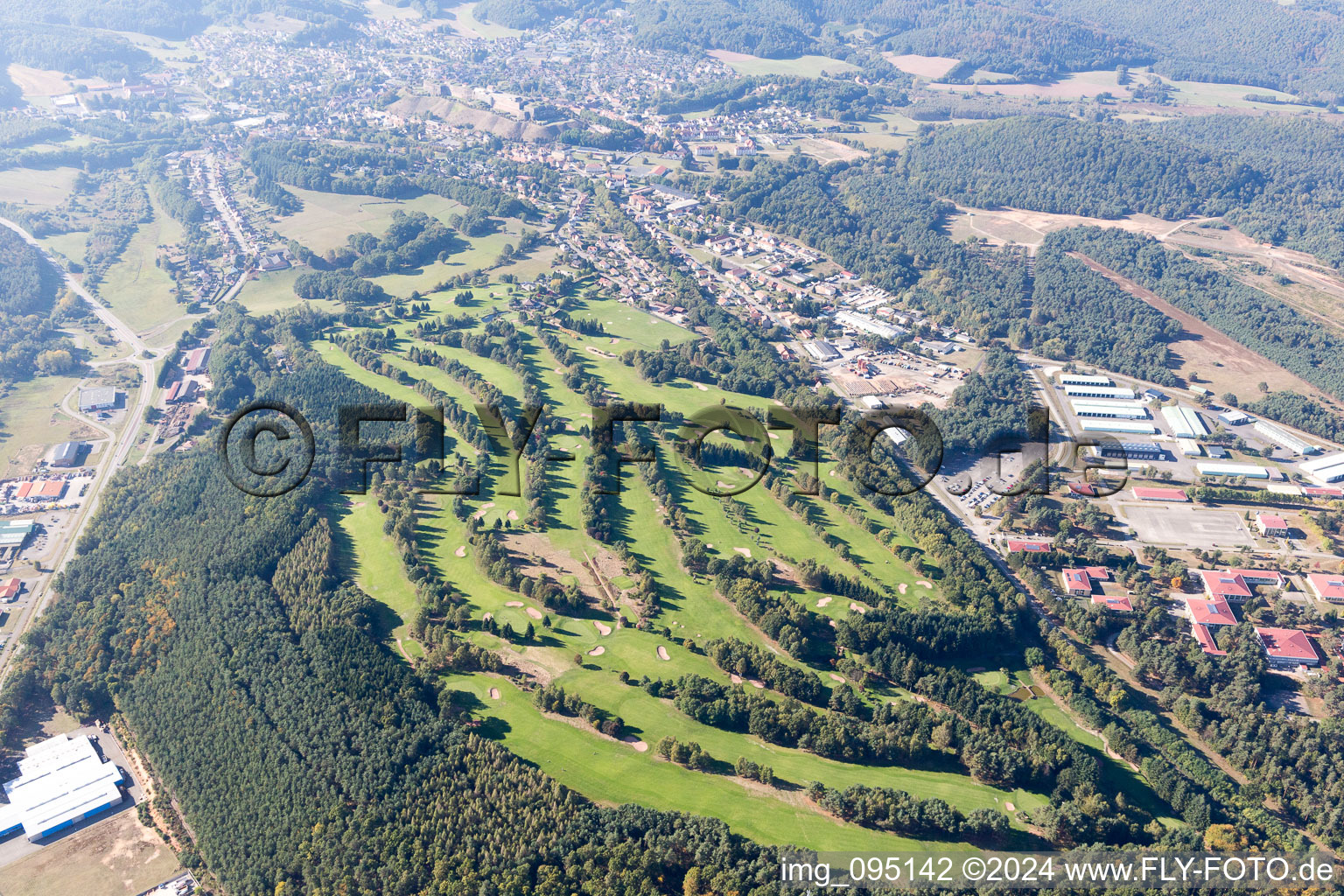 Bird's eye view of Bitche in the state Moselle, France