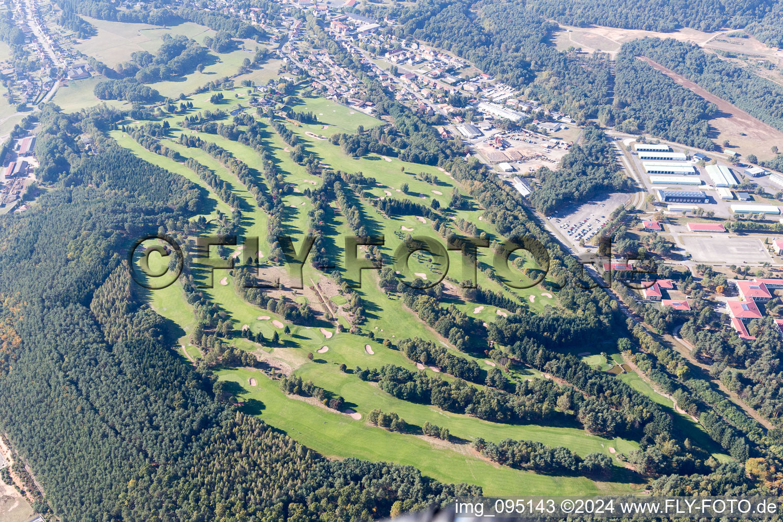 Bitche in the state Moselle, France viewn from the air