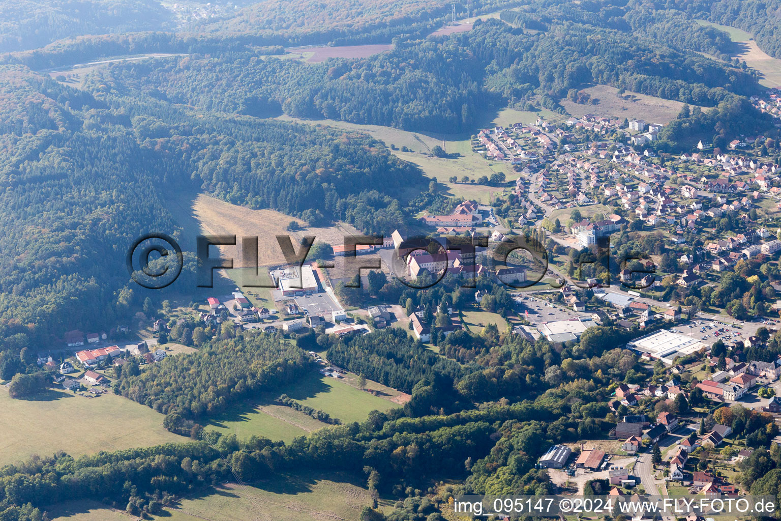 Bitche in the state Moselle, France from a drone