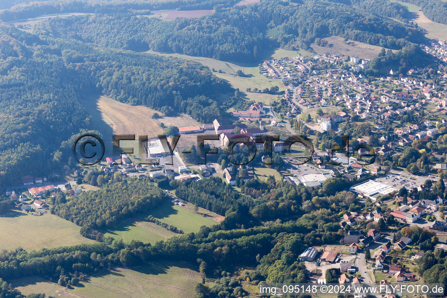 Bitche in the state Moselle, France seen from a drone