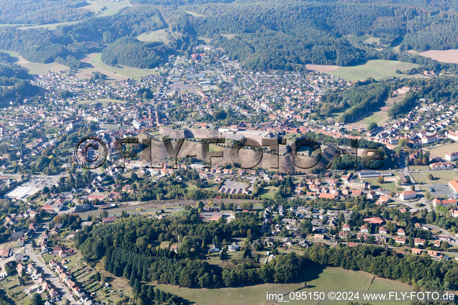 Aerial photograpy of Bitche in the state Moselle, France