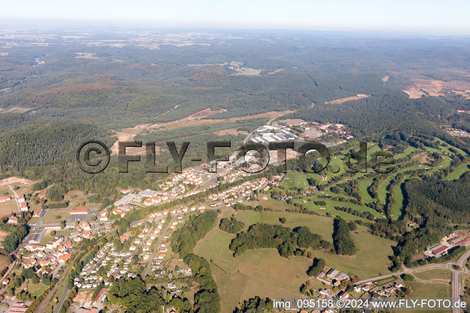 Drone recording of Bitche in the state Moselle, France